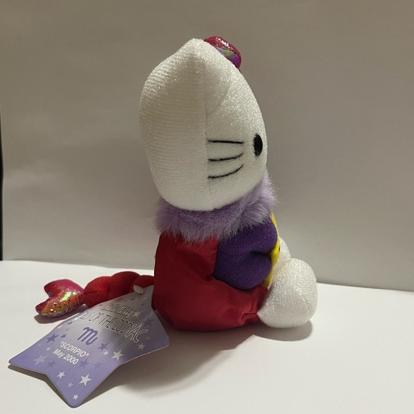 Vintage (2000) Hello Kitty Dolls of the Zodiac Scorpio Small Plush - Picture 4 of 7